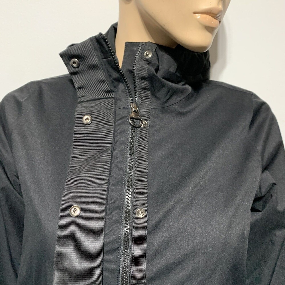 Athleta Sutro Jacket Black Size XS #657492 Hooded Zip Pockets Coated - Picture 5 of 14